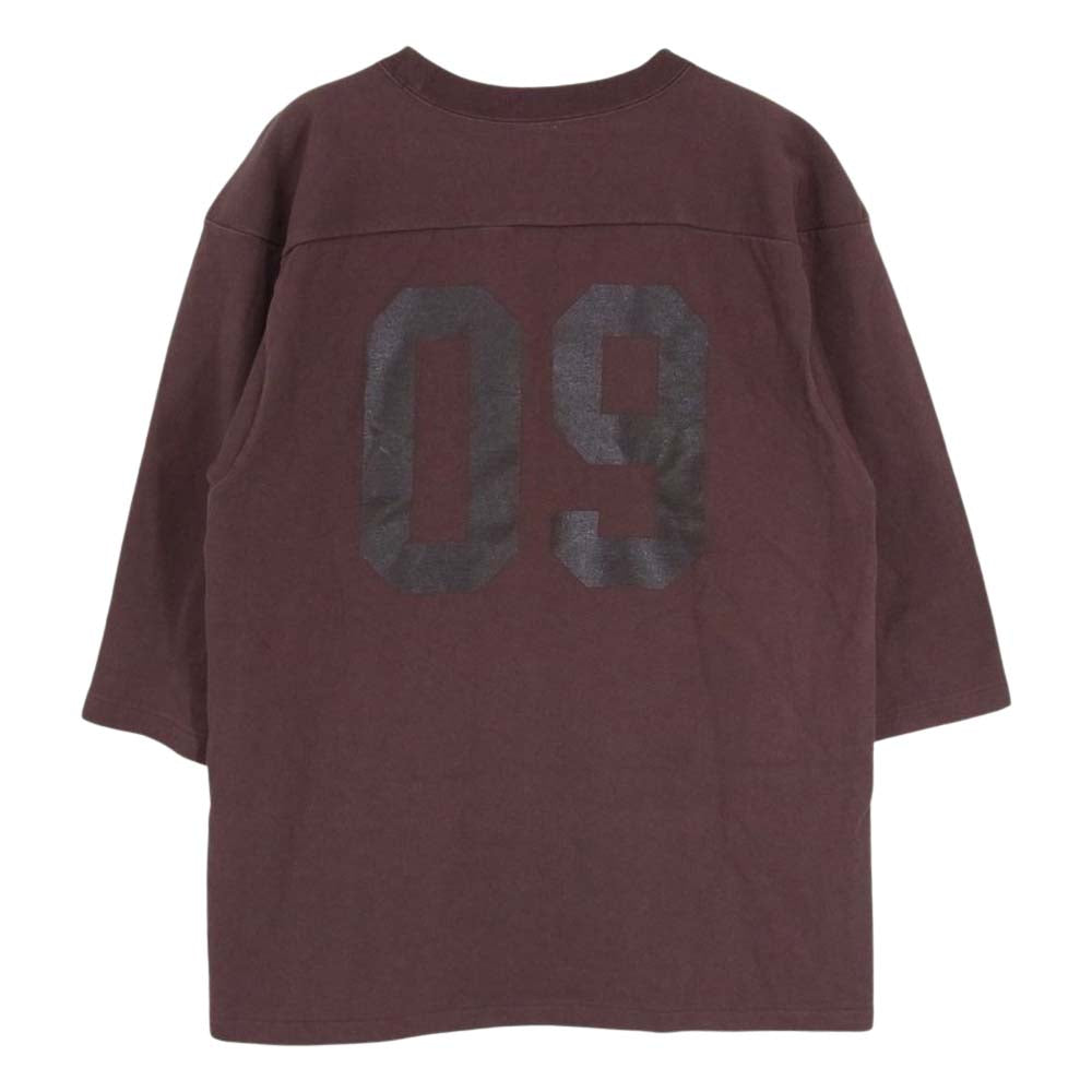 STANDARD CALIFORNIA スタンダードカリフォルニア × Champion チャンピオン 七分袖 フットボール Tシャツ ブラウン ブラウン系 M【中古】
