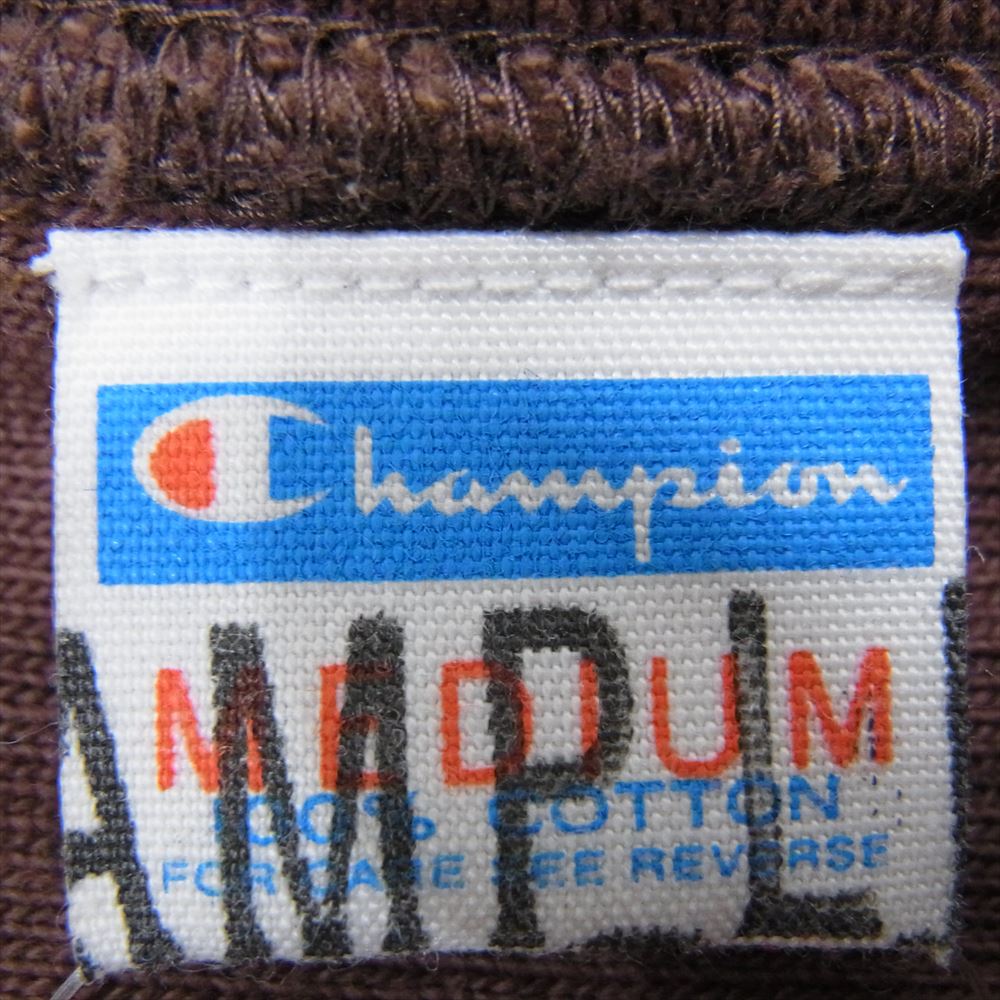 STANDARD CALIFORNIA スタンダードカリフォルニア × Champion チャンピオン 七分袖 フットボール Tシャツ ブラウン ブラウン系 M【中古】