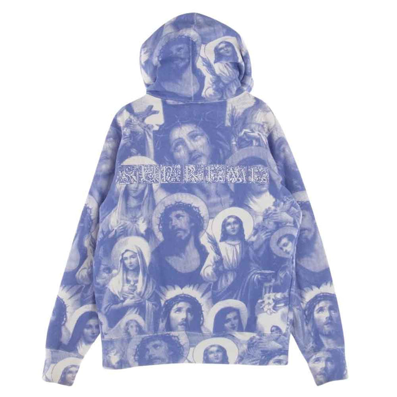 Supreme シュプリーム 18AW Jesus and Mary Hooded Sweatshirt ジーザス アンド マリア フーデッド スウェット パーカー パープル系 S【中古】