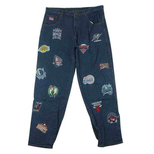 アンク NBA オールスターワッペン付 ワイド バギー デニム パンツ 中国製 インディゴブルー系 40【中古】