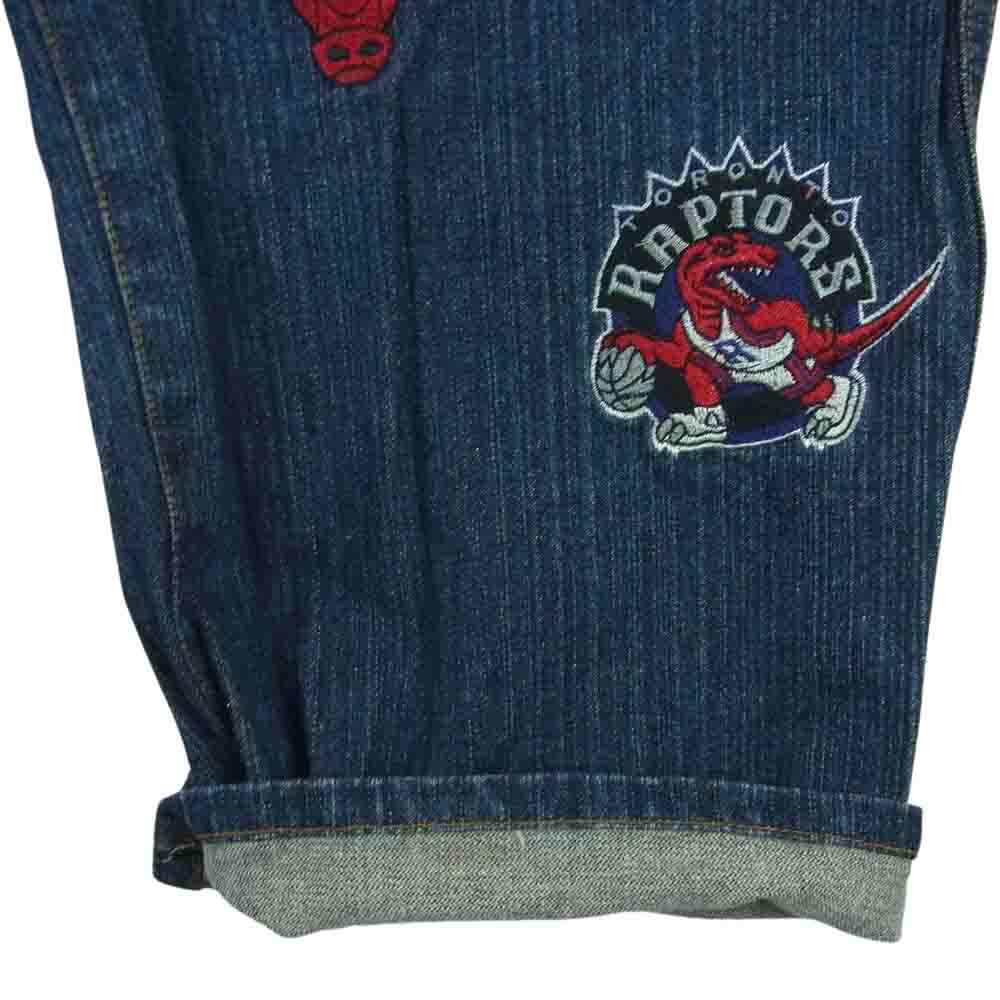 アンク NBA オールスターワッペン付 ワイド バギー デニム パンツ 中国製 インディゴブルー系 40【中古】