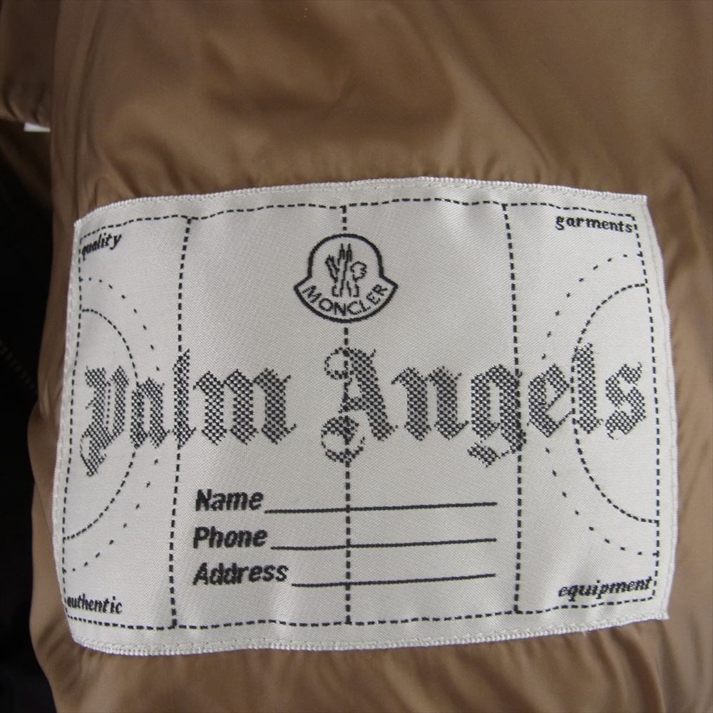 MONCLER モンクレール H209L1A0015 x Palm Angels パームエンジェルス RODMAN GILET ロッドマン ダウンベスト ブラック系 1【極上美品】【中古】