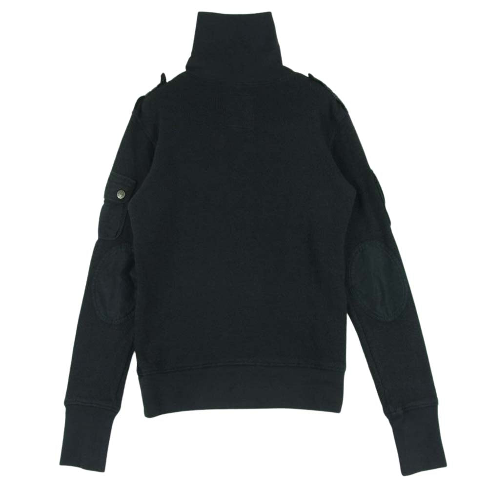BACKBONE バックボーン BB09FW-KN01 ミリタリー サーマル ハーフジップ ハイネック 長袖 Tシャツ カットソー ダークグレー系 S【中古】