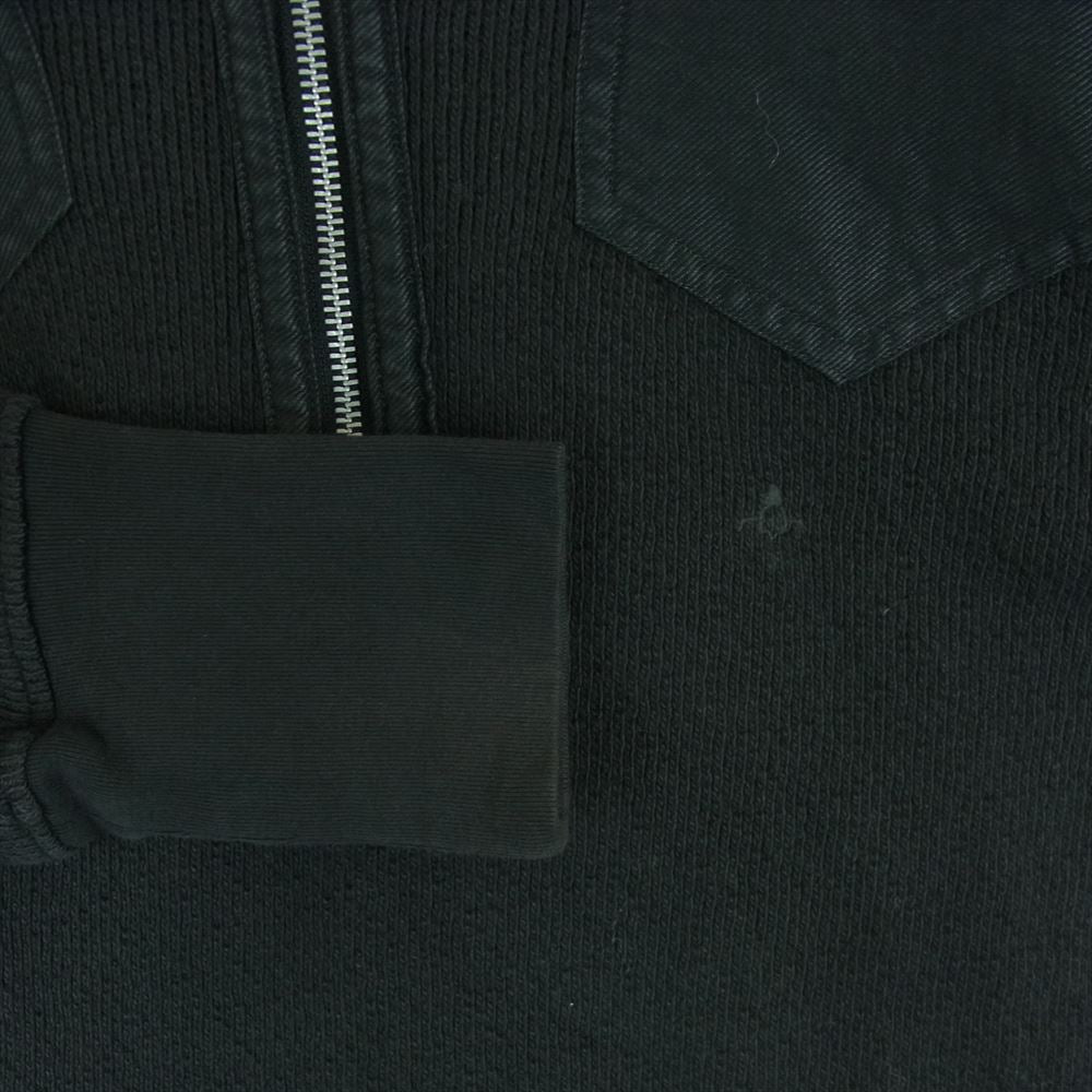 BACKBONE バックボーン BB09FW-KN01 ミリタリー サーマル ハーフジップ ハイネック 長袖 Tシャツ カットソー ダークグレー系 S【中古】