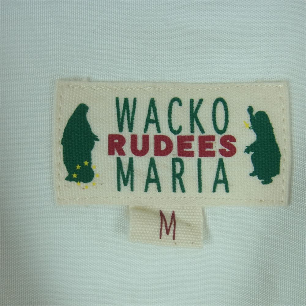 WACKO MARIA ワコマリア 08SS 08SS-SH-63 GUILTY PARTIES Cross Road Blues バック 刺繍 半袖 ボーリング シャツ ホワイト系 M【美品】【中古】