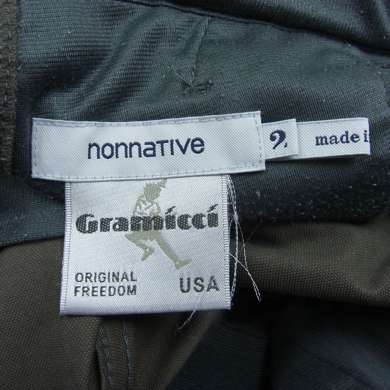 nonnative ノンネイティブ NN-P3855 × GRAMICCI グラミチ CLIMBER EASY PANTS POLY TWILL Pliantex クライマー イージー ツイル パンツ カーキ系 2【中古】