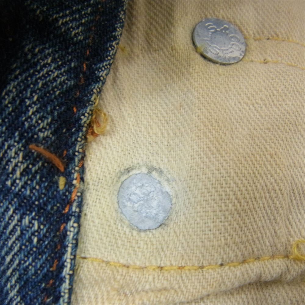 Levi's リーバイス ヴィンテージ オリジナル 60s 501XX ボタン裏刻印J Vステッチ 足長R 両面均等V デニム パンツ インディゴブルー系 サイズ表記無【中古】