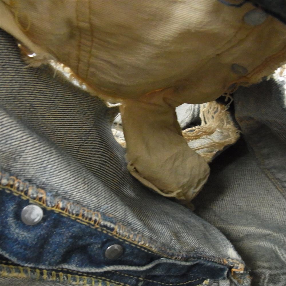 Levi's リーバイス ヴィンテージ オリジナル 60s 501XX ボタン裏刻印J Vステッチ 足長R 両面均等V デニム パンツ インディゴブルー系 サイズ表記無【中古】