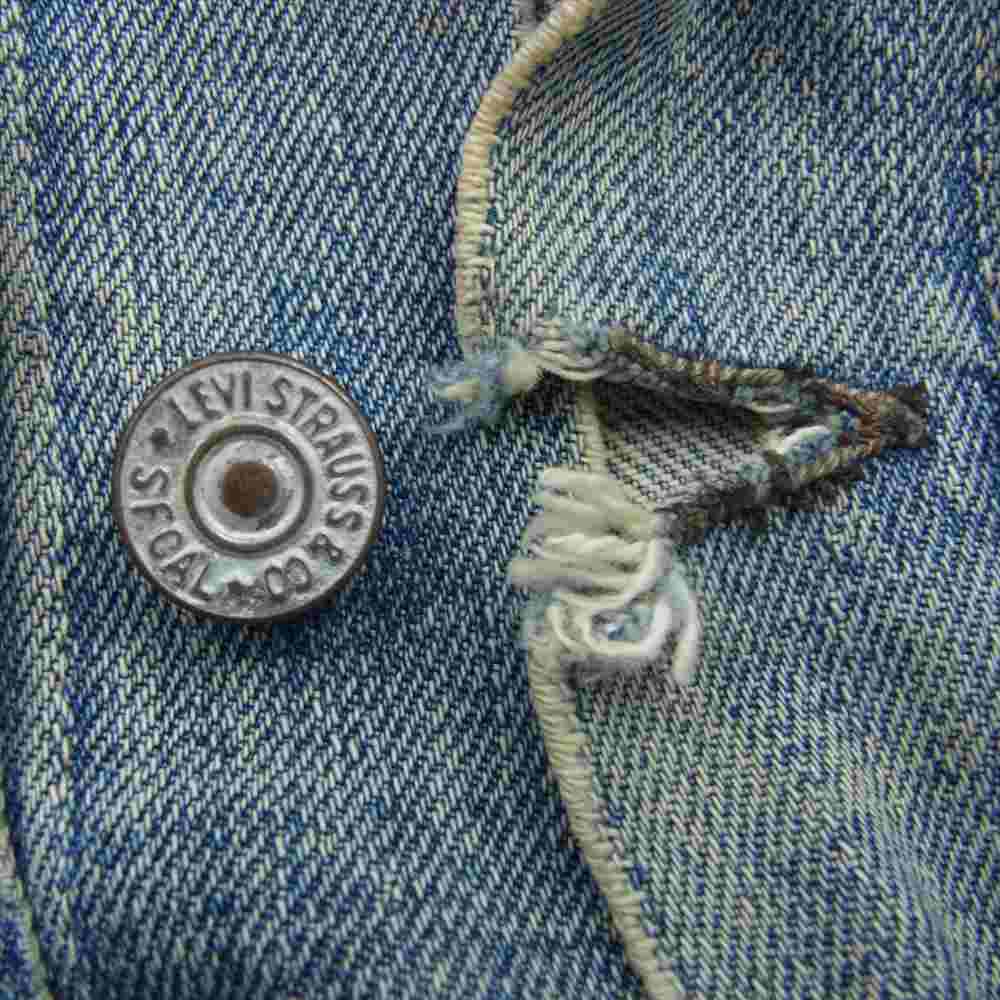 Levi's リーバイス ヴィンテージ オリジナル 506XX 1st 針刺し刻印無し フラップ裏ライトオンス デニム ジャケット ライトブルー系【中古】