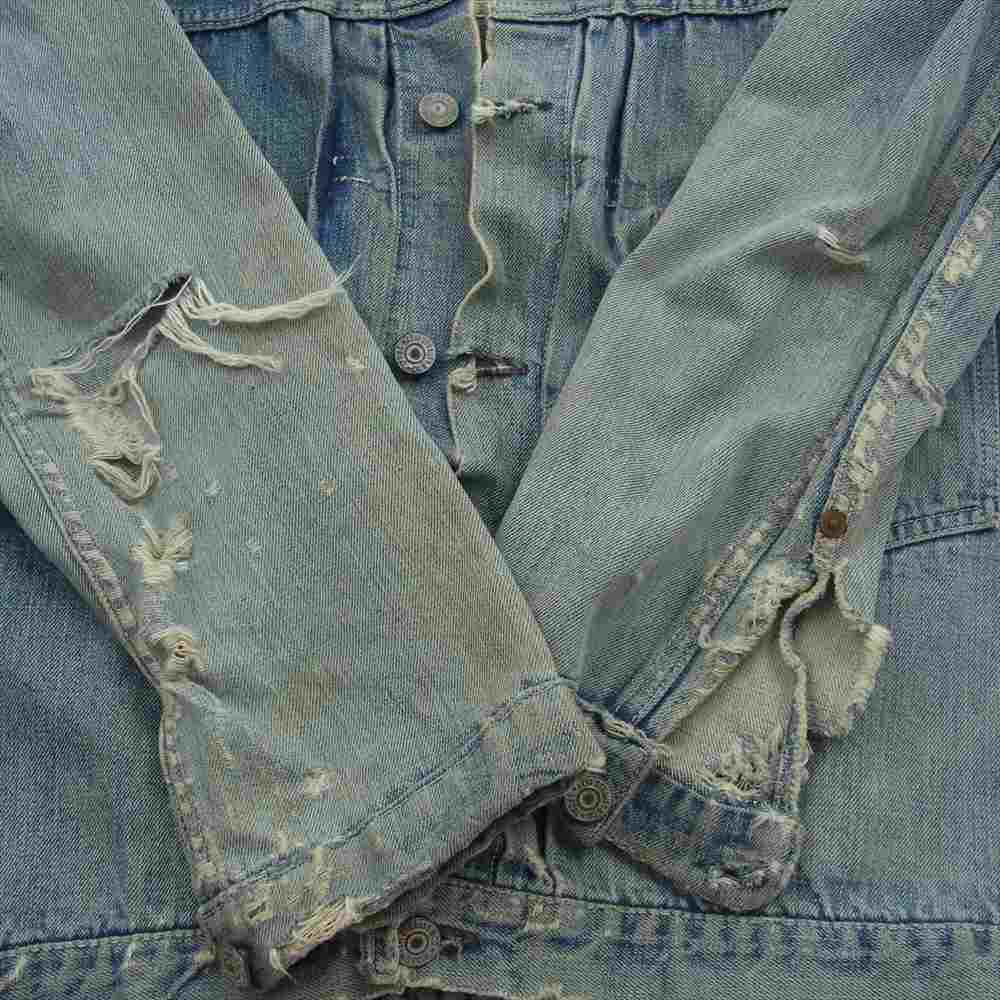 Levi's リーバイス ヴィンテージ オリジナル 506XX 1st 針刺し刻印無し フラップ裏ライトオンス デニム ジャケット ライトブルー系【中古】