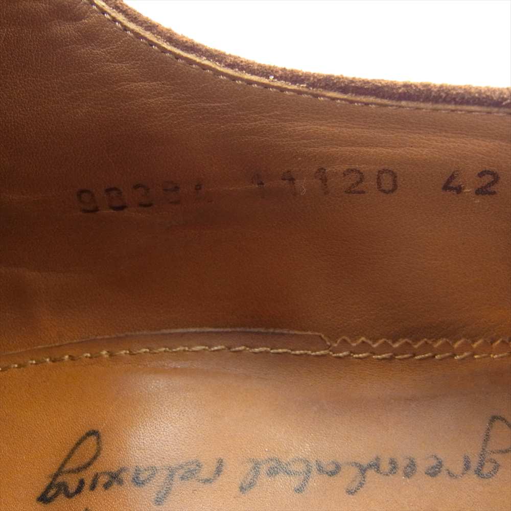 JALAN SRIWIJAYA ジャランスリウァヤ 98384 11120ラスト スエードレザー ダブルモンクストラップ シューズ  ブラウン系 7.5【中古】