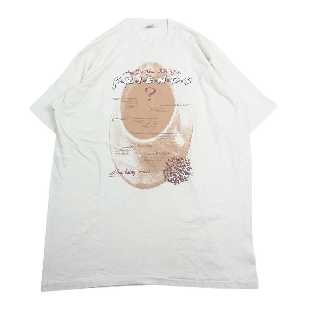 ヴィンテージ 90s FRUIT OF THE LOOM フルーツオブザルーム F.R.I.E.N.D.S フレンズ プリント Tシャツ ナチュラル系 XXL【中古】