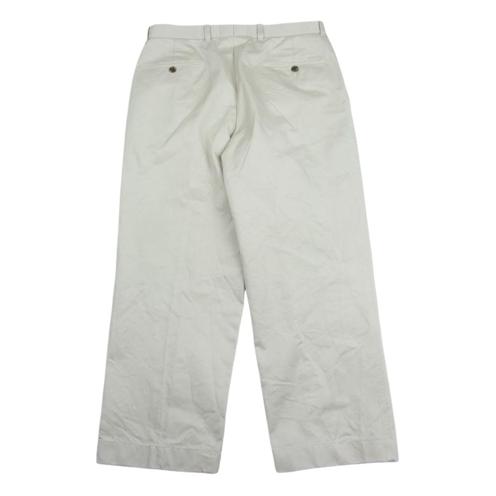 ニート 19-26-8596 ×BROOKS BROTHERS×UNITED ARROWS＆SONS CINO PANTS ブルックスブラザーズ ユナイテッドアローズサンズ別注 2タック チノパンツ トラウザー ベージュ系 32【中古】