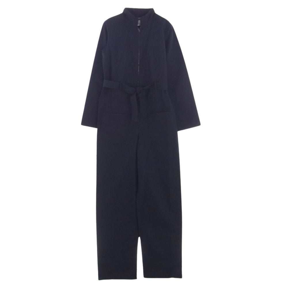 CHANEL シャネル U03815V43361 UNIFORM ユニフォーム ベルテッド ジャンプスーツ ツナギ オールインワン  ダークネイビー系 38【美品】【中古】
