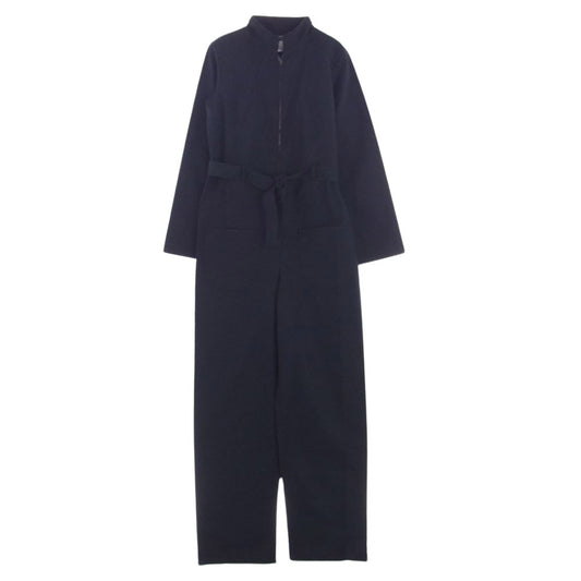 CHANEL シャネル U03815V43361 UNIFORM ユニフォーム ベルテッド ジャンプスーツ ツナギ オールインワン  ダークネイビー系 38【美品】【中古】