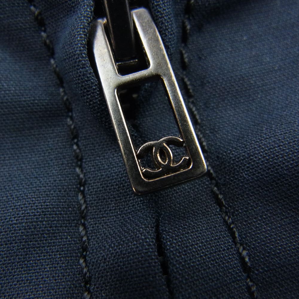 CHANEL シャネル U03815V43361 UNIFORM ユニフォーム ベルテッド ジャンプスーツ ツナギ オールインワン  ダークネイビー系 38【美品】【中古】