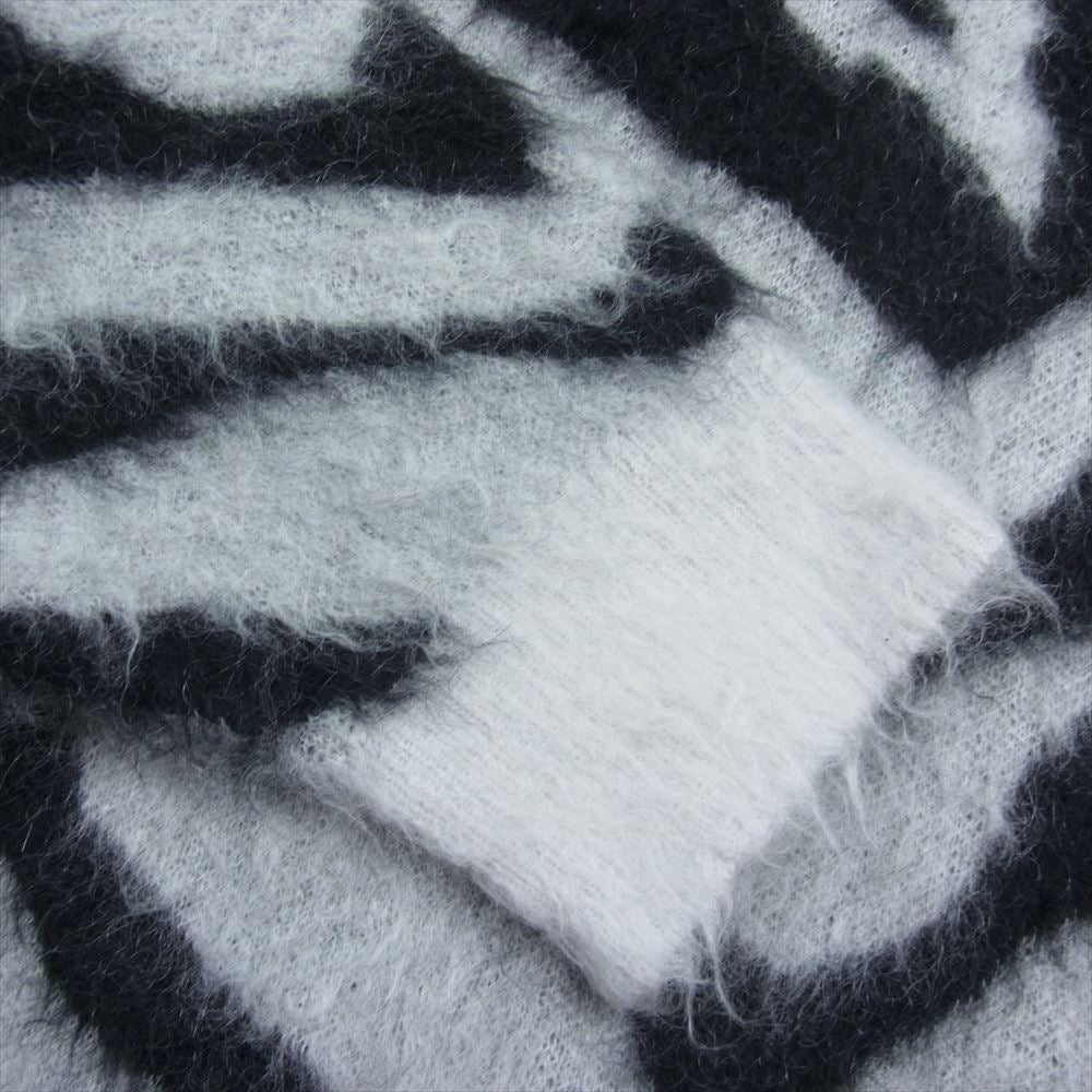 MINEDENIM マインデニム 2310-6002-07-022 Zebra Mohair Knit Crewneck Pullover ゼブラ モヘア クルーネック プルオーバー ニット ブラック系 ホワイト系 2【中古】