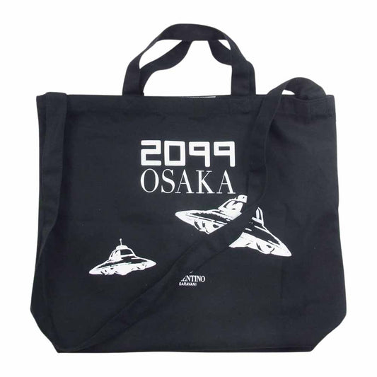 VALENTINO ヴァレンティノ 2099 OSAKA UFO プリント 2WAY トート ショルダー バッグ ブラック系【中古】