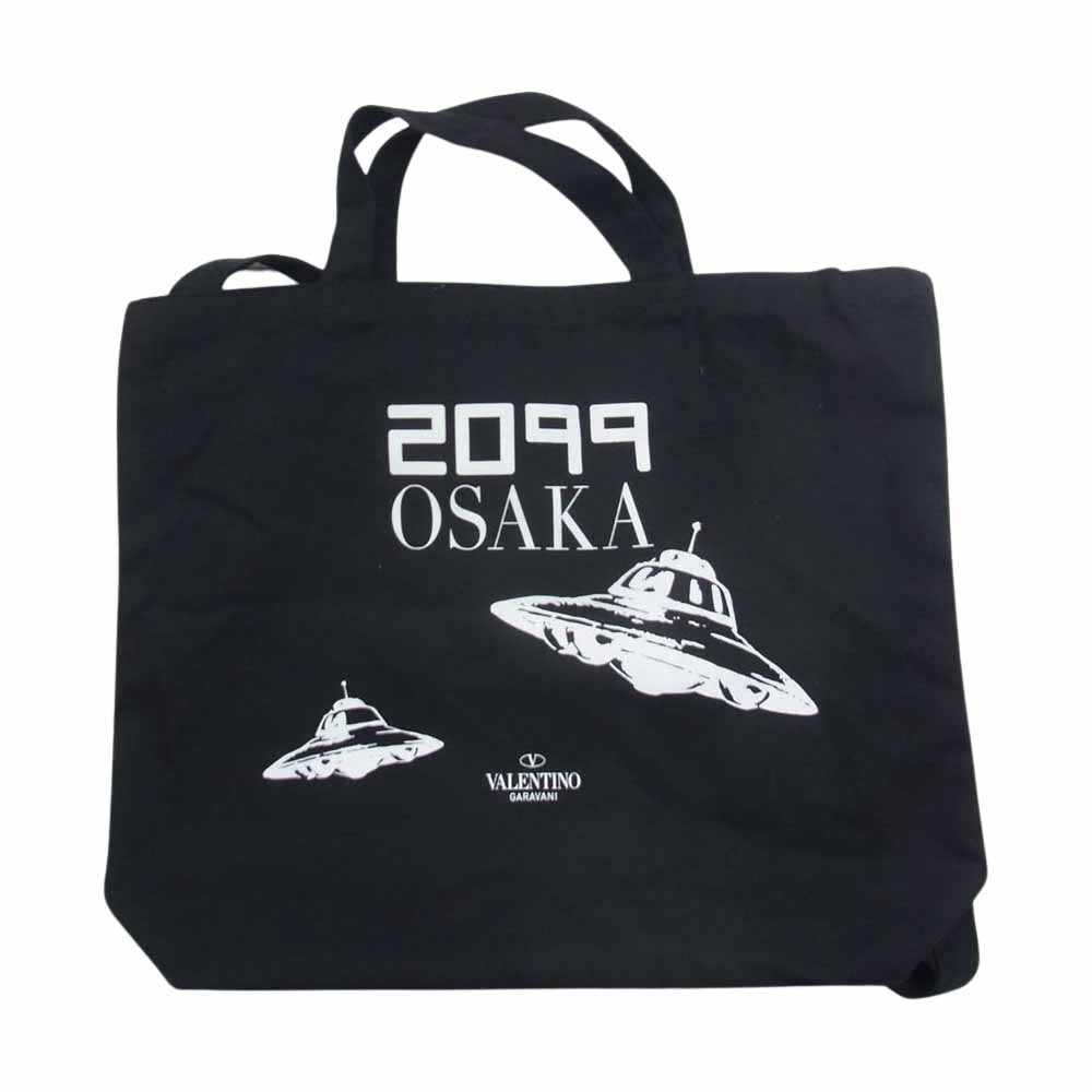 VALENTINO ヴァレンティノ 2099 OSAKA UFO プリント 2WAY トート ショルダー バッグ ブラック系【中古】
