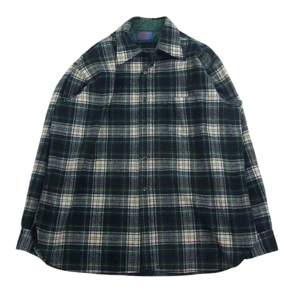 PENDLETON ペンドルトン 70s ウール チェック シャツ  グリーン系【中古】