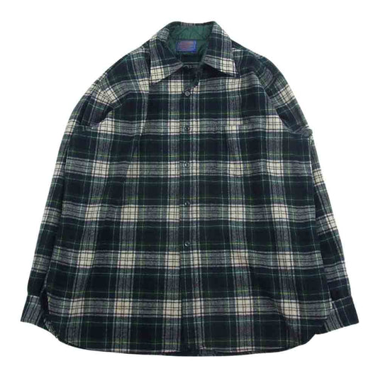 PENDLETON ペンドルトン 70s ウール チェック シャツ  グリーン系【中古】