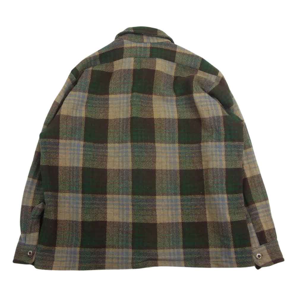 PENDLETON ペンドルトン 70s ウール チェック シャツ  ブラウン系 XL【中古】