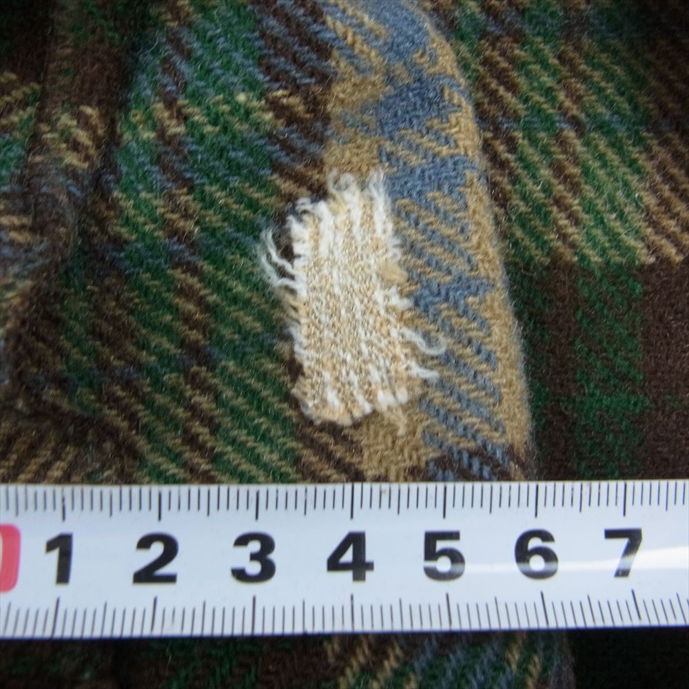 PENDLETON ペンドルトン 70s ウール チェック シャツ  ブラウン系 XL【中古】
