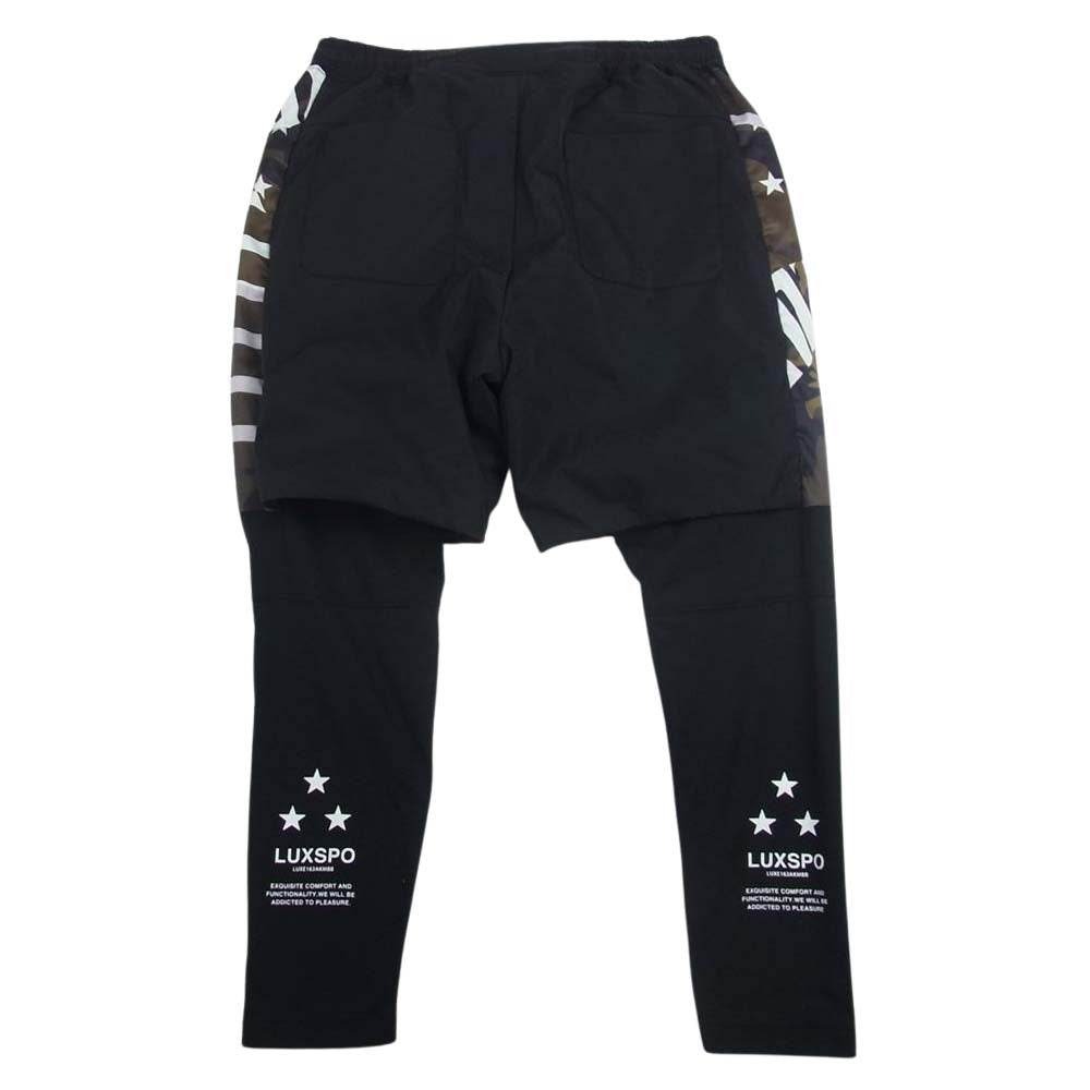 AKM エイケイエム BROWN BUNNY LUXE163 ブラウン バニー リュクス163 中綿 カモ ショーツ タイツ パンツ ブラック系 L【中古】