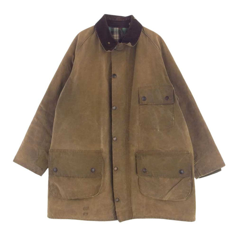 Barbour バブアー 85年製 80s 2ワラント SOLWAY ZIPPER ソルウェイ ジッパー オイルド ジャケット ブラウン系 42【中古】