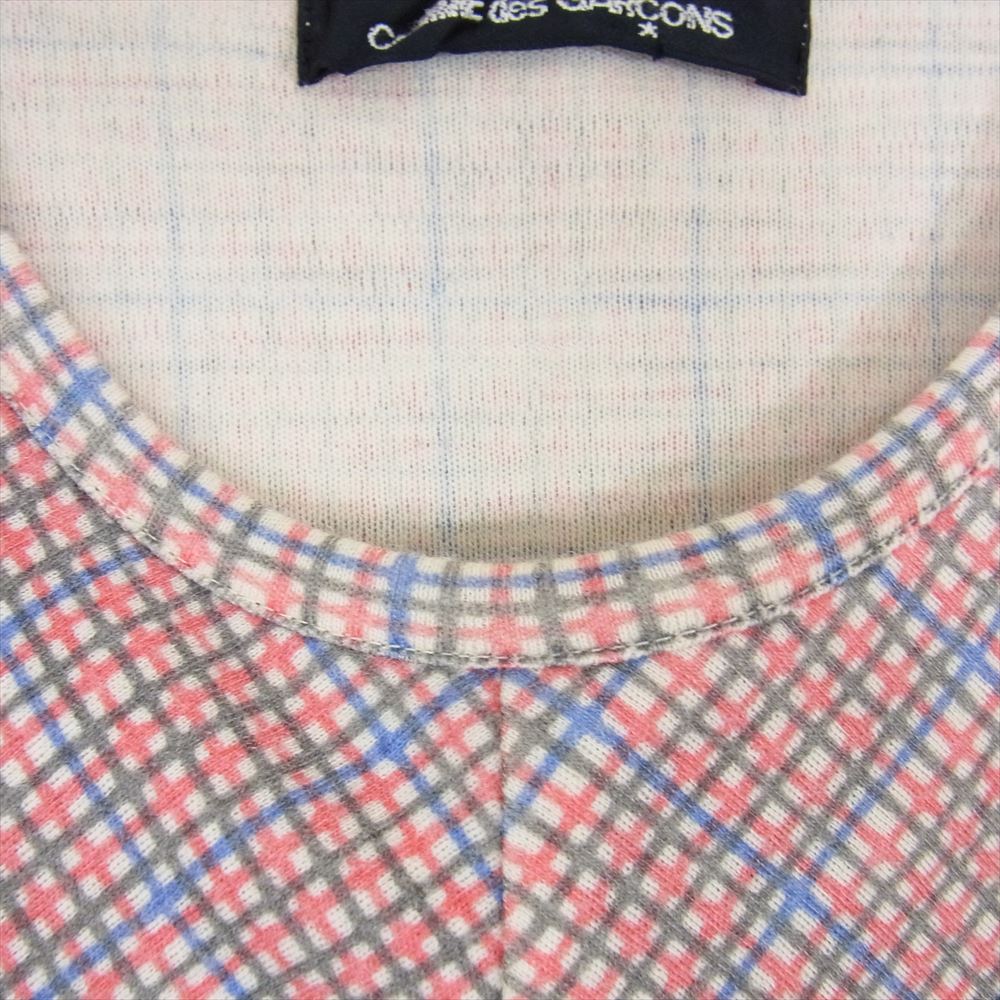 tricot COMME des GARCONS トリココムデギャルソン TA-080070 バイアスチェック ウール ノースリーブワンピース オレンジ系 サイズ表記無【中古】