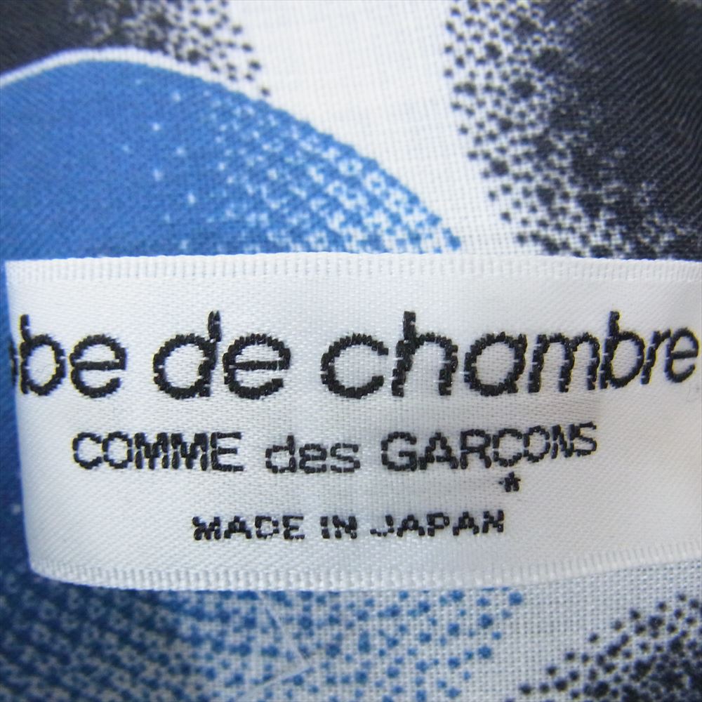 robe de chambre COMME des GARCONS ローブドシャンブルコムデギャルソン AD1998 RB-100380 ヴィンテージ アーカイブ フリル ドット柄 水彩 ラウンドカラー 長袖 シャツ ブルー系 サイズ表記無【中古】