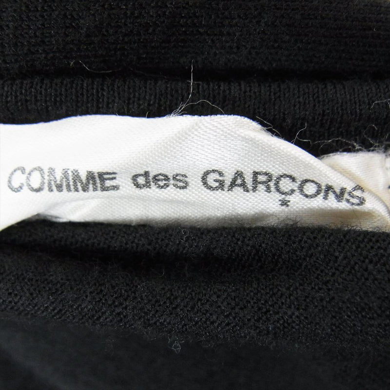 COMME des GARCONS コムデギャルソン AD2001 GC-T038 本ライン アーカイブ フェイクレザーフラワーパッチ カーディガン ブラック系 サイズ表記無【中古】