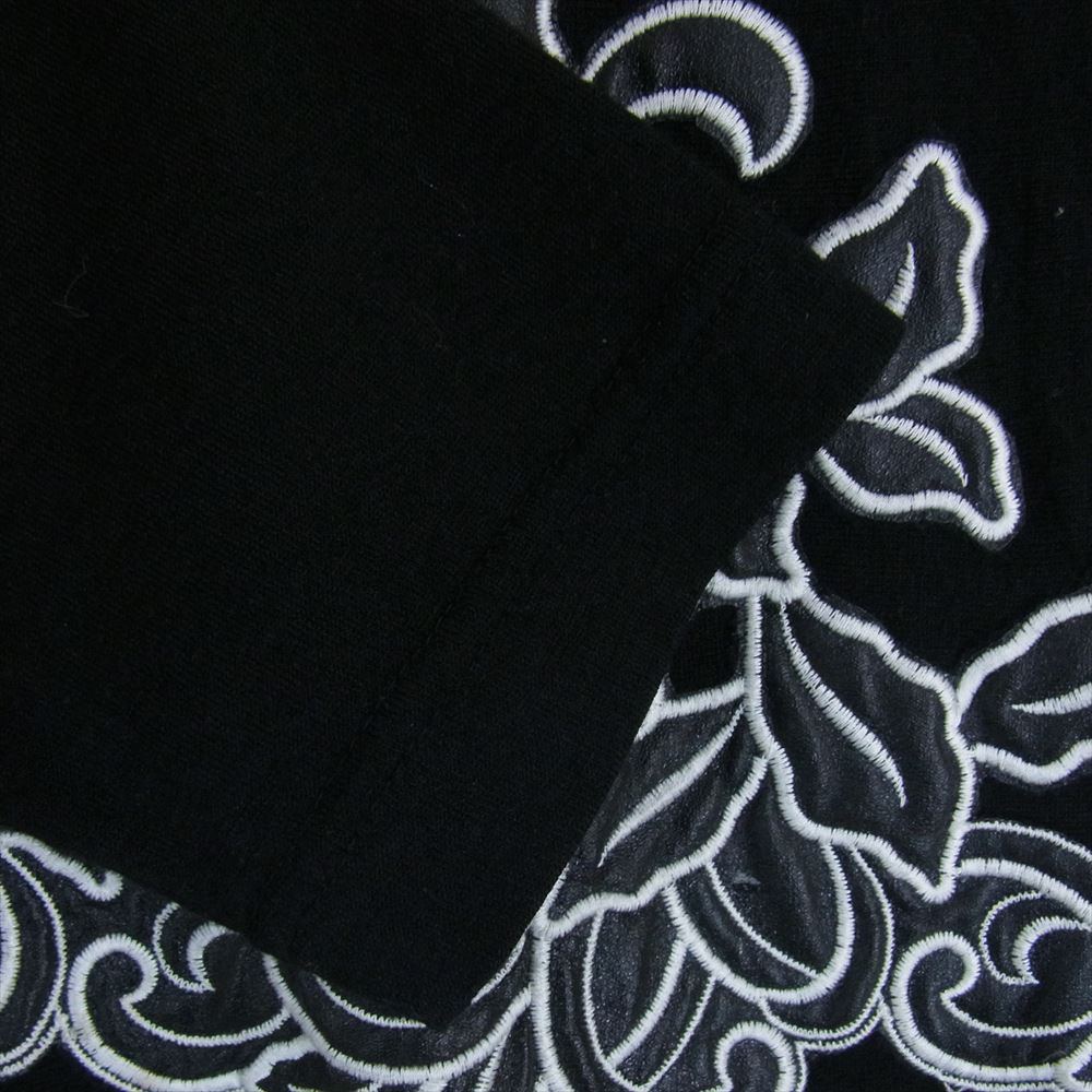 COMME des GARCONS コムデギャルソン AD2001 GC-T038 本ライン アーカイブ フェイクレザーフラワーパッチ カーディガン ブラック系 サイズ表記無【中古】