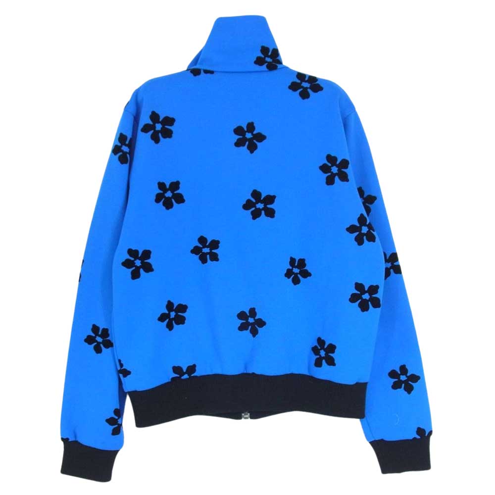 robe de chambre COMME des GARCONS ローブドシャンブルコムデギャルソン AD2003 RK-J011 アーカイブ フラワー柄 フロッキープリント トラックジャケット ジャージ ブルー系 M【中古】