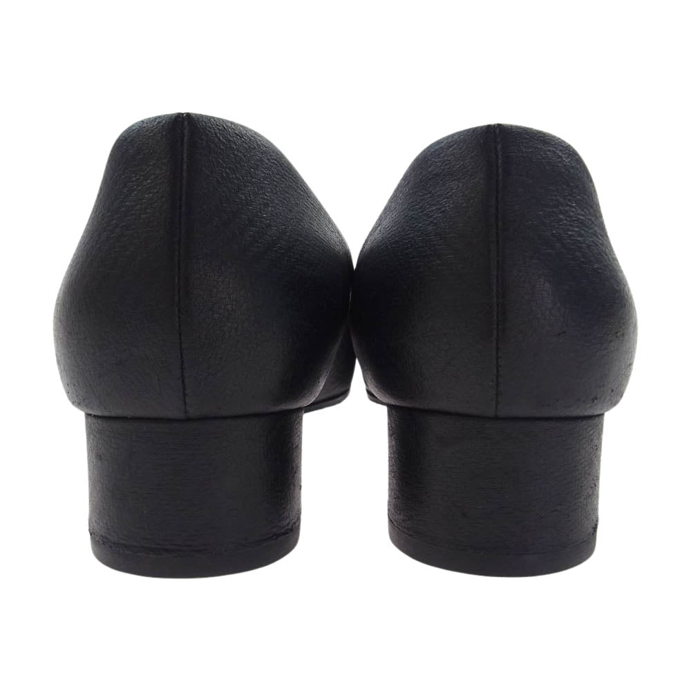 CHANEL シャネル イタリア製 ココマーク付 パンプス レザー ブラック系 38.5【中古】