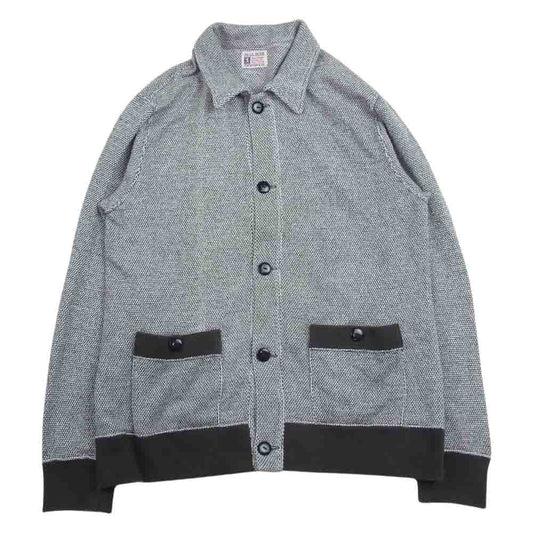 The REAL McCOY'S ザリアルマッコイズ JOE McCOY ジョーマッコイ BALL PARK ボールパーク 襟付 ニット カーディガン カーキ系 XL【中古】