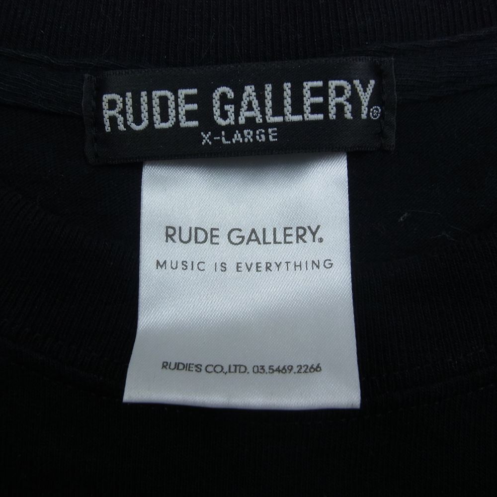 RUDE GALLERY ルードギャラリー THE DISTORTION DISTRICTS PANTHER TEE パンサー プリント 半袖 Tシャツ ブラック系 XL【中古】