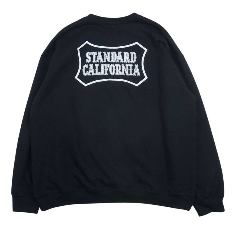 STANDARD CALIFORNIA スタンダードカリフォルニア VANS Factory Team バンズ シールド ロゴ クルーネック スウェット ブラック系 XL【中古】