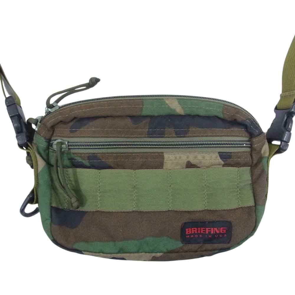 BRIEFING ブリーフィング カモフラ 迷彩 ミニ ショルダーバッグ カーキ系【中古】