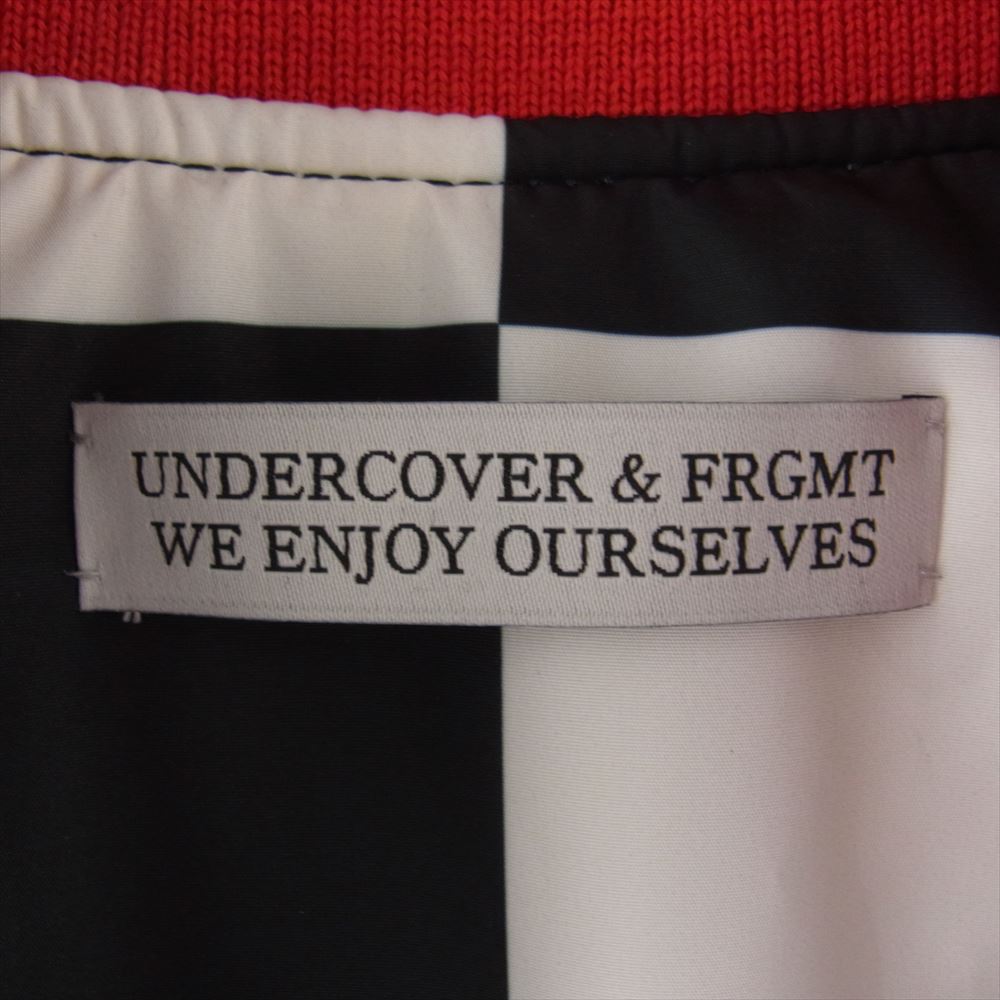 UNDERCOVER アンダーカバー UC2C1207-2 × フラグメントデザイン リバーシブル MA-1 チェッカーフラッグ ミリタリー ジャケット ブラック系 ホワイト系 1【極上美品】【中古】