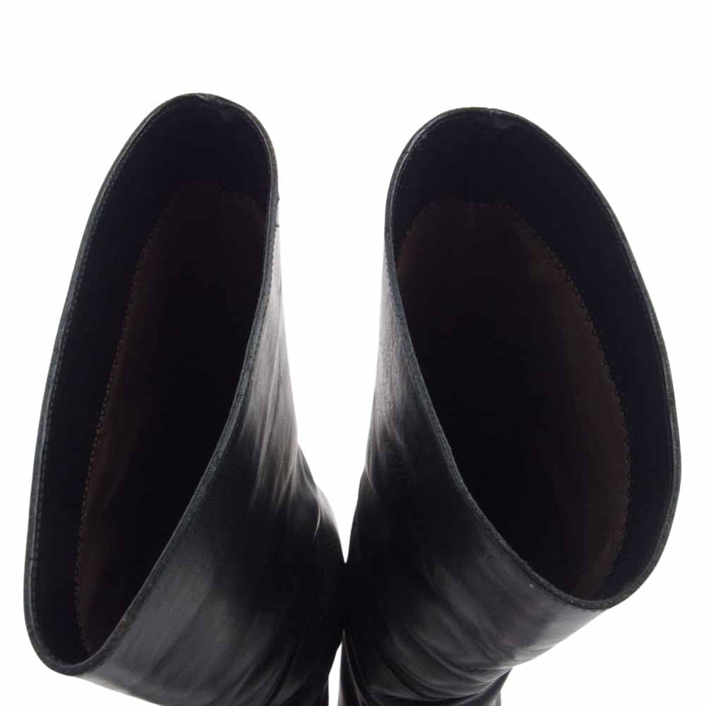 MARNI マルニ ウッドソール ミディアム ブーツ ブラック系 38【中古】