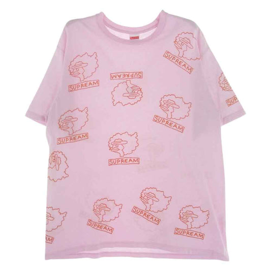 Supreme シュプリーム 17AW Gonz Heads Tee ゴンズ ヘッズ プリント 半袖 Tシャツ ピンク系 L【中古】