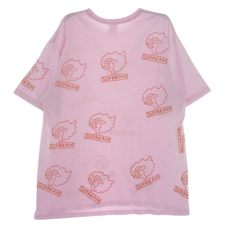 Supreme シュプリーム  17AW  Gonz Heads Tee ゴンズ ヘッズ プリント 半袖 Tシャツ ピンク系 L【中古】