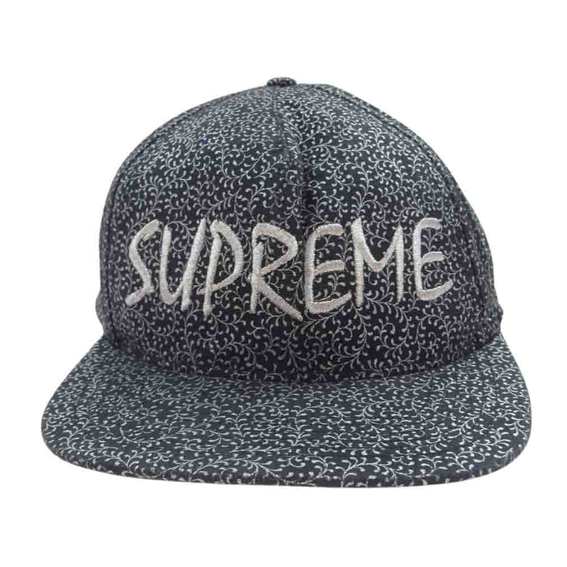 Supreme シュプリーム 15SS Creeper 5-Panel FTPロゴ 総柄 5パネル キャップ ブラック系【中古】