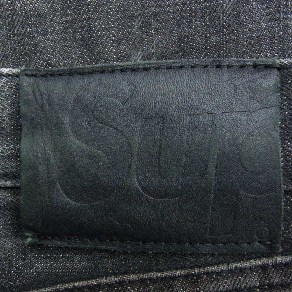 Supreme シュプリーム ボタンフライ ストレート ブラック デニム パンツ グレー系 34【中古】
