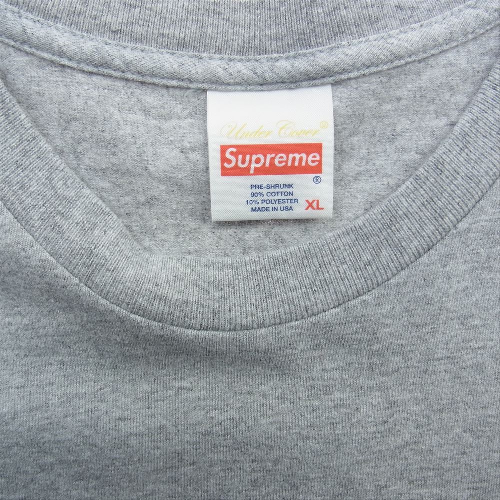 Supreme シュプリーム 15SS UNDER COVER アンダーカバー Synhead Tee シンヘッド 半袖 Tシャツ  グレー系 XL【中古】