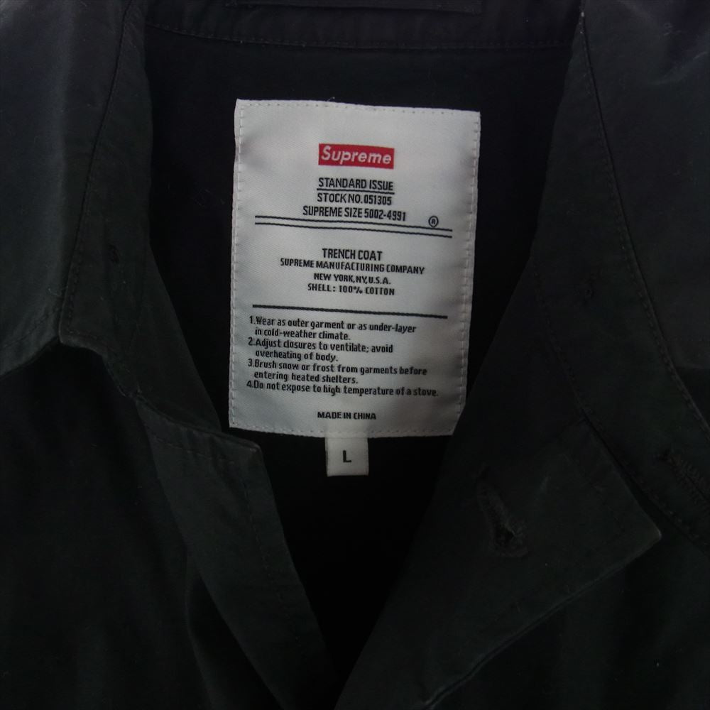 Supreme シュプリーム 13ss  MISFITS TRENCH COAT ミスフィッツ トレンチ コート ジャケット ブラック系 L【中古】