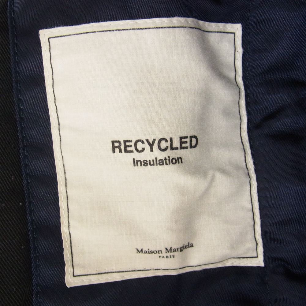 MAISON MARGIELA メゾンマルジェラ 20SS S50AM0440 Bomber jacket 中綿 クロップド ボンバージャケット ネイビー系 50【中古】