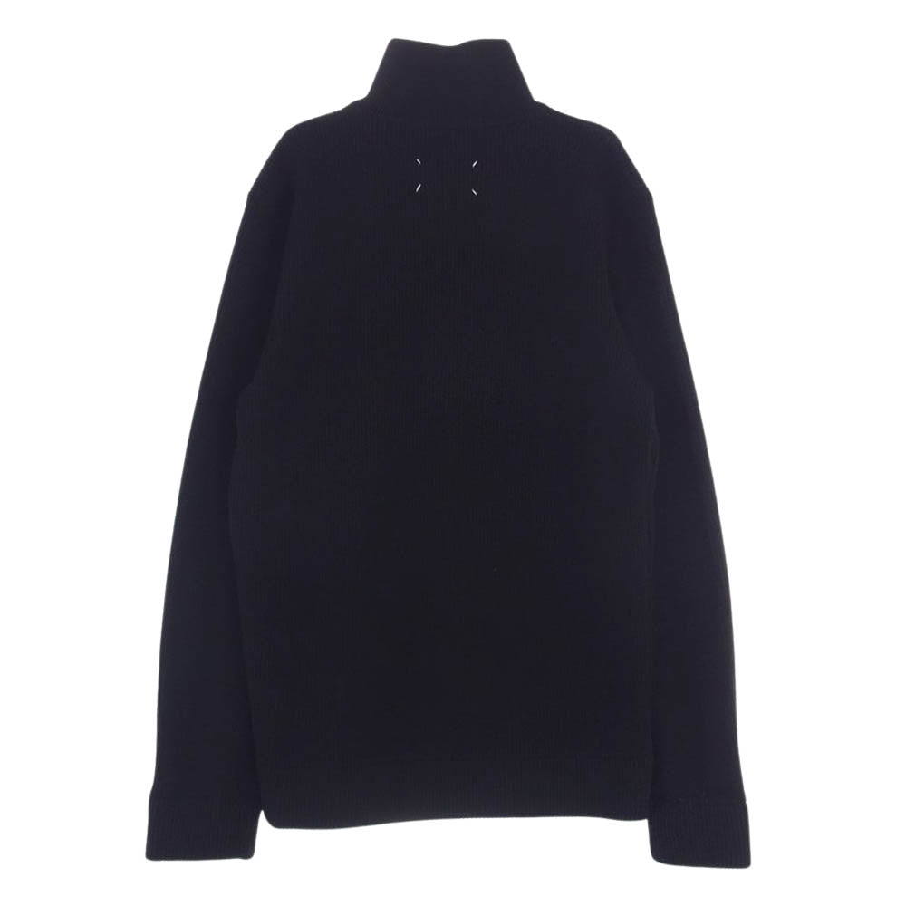 MAISON MARGIELA メゾンマルジェラ 22AW SI1HA0013 ドライバーズ ジップ アップ ニット ブラック系 XL【新古品】【未使用】【中古】