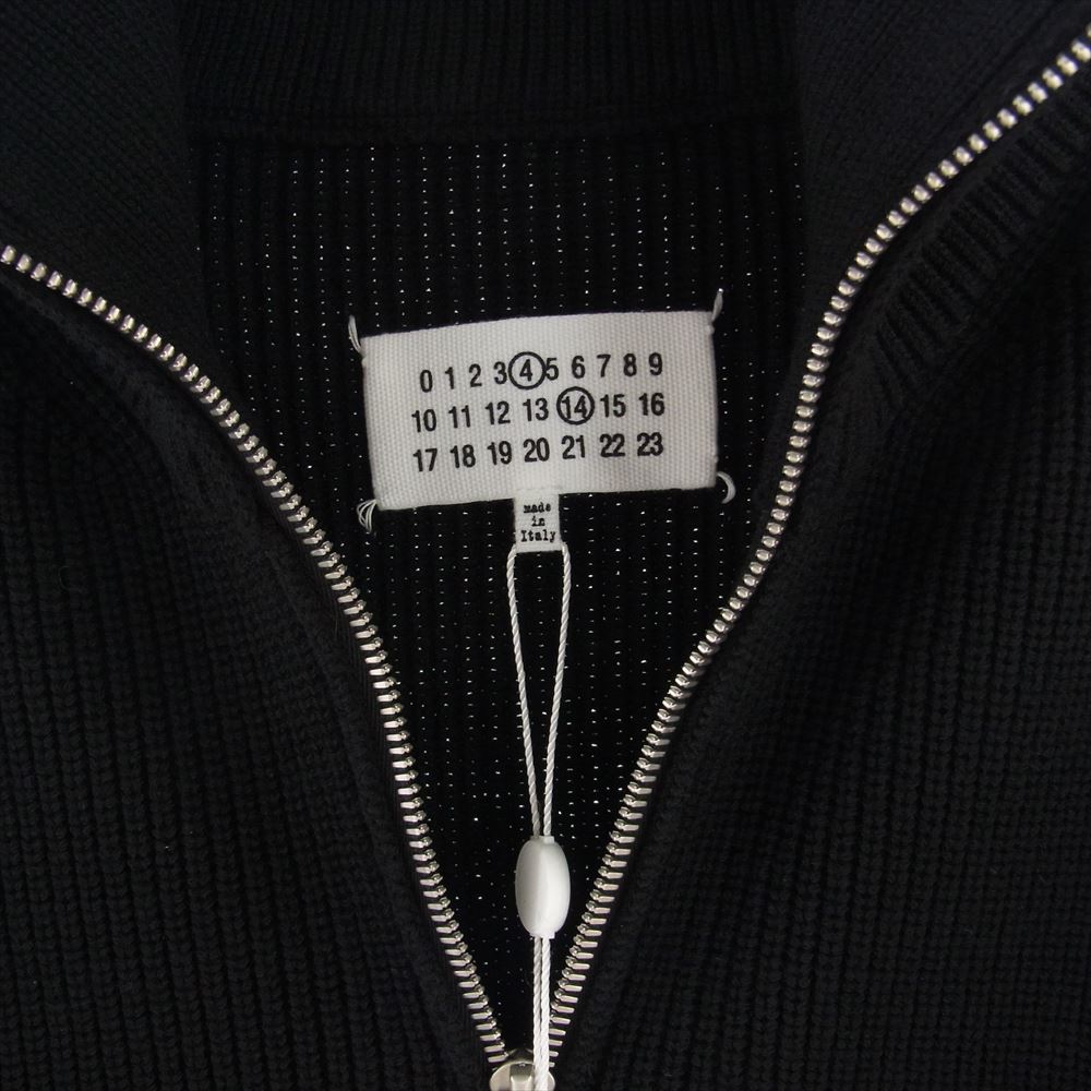 MAISON MARGIELA メゾンマルジェラ 22AW SI1HA0013 ドライバーズ ジップ アップ ニット ブラック系 XL【新古品】【未使用】【中古】